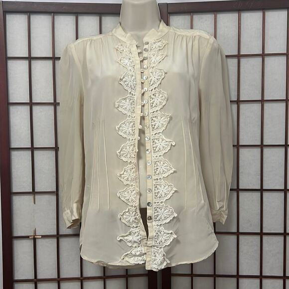 JAK & RAE SILK & EMBROIDERY BEAUTIFUL BLOUSE SIZE 6 - Picture 1 of 6